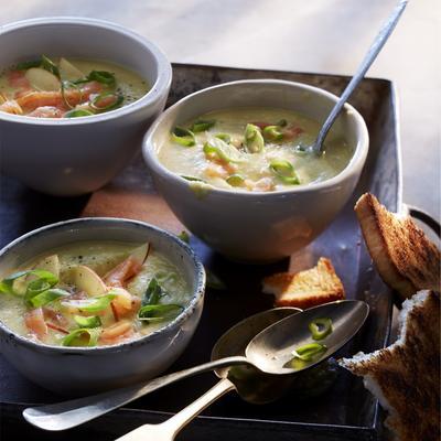 parsnip soup with salmon