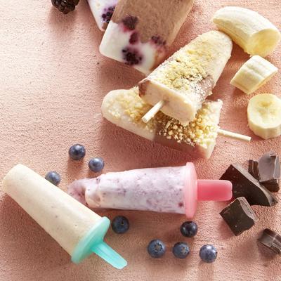 yogurt ice cream peach fruits