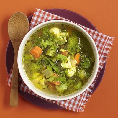 carrot-fennel soup with tortellini
