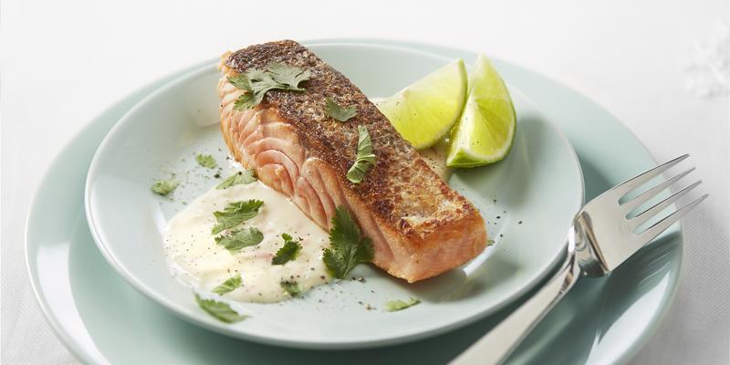 baked salmon fillet with lime sauce