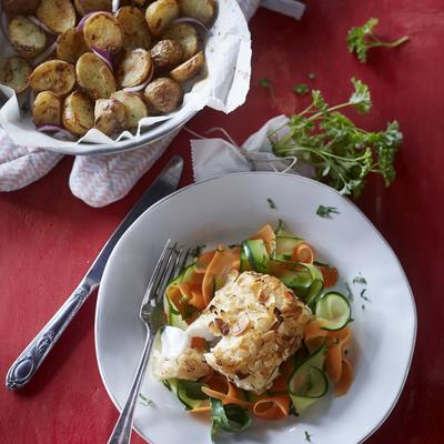cod fillet with almond crunch