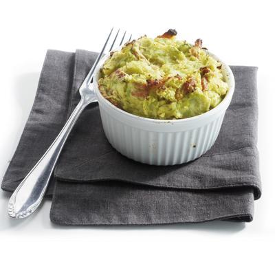 sprouts soufflé with bacon