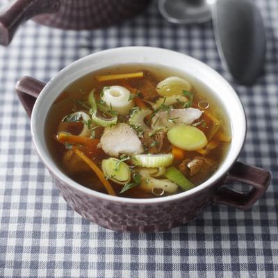 beef broth with winter vegetables