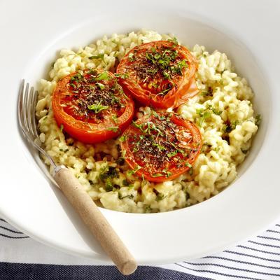 risotto with roasted tomato and cheese