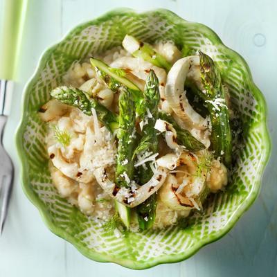 risotto with grilled spring vegetables