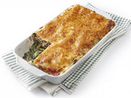 lasagna with kale and ham