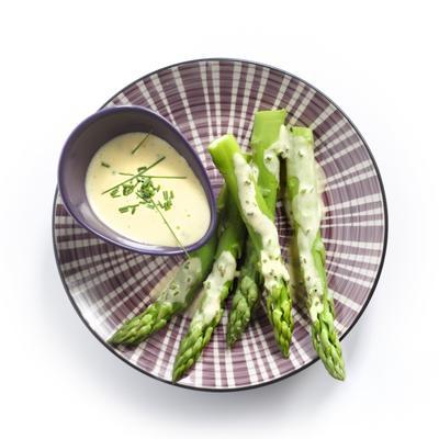 asparagus with orange-chive sauce