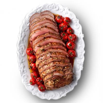 beef roulade with herb gravy