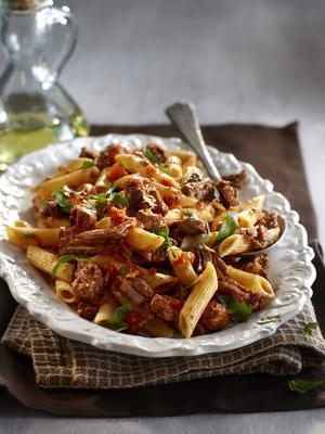 penne with stew