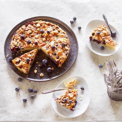 clafoutis with blue berries