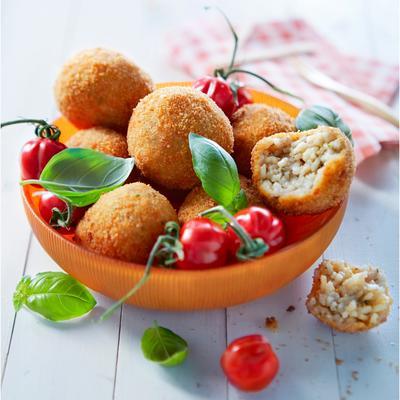risotto balls with cheese and oregano