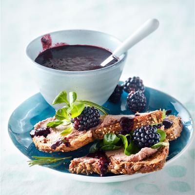pate with blackberry rosemary sauce