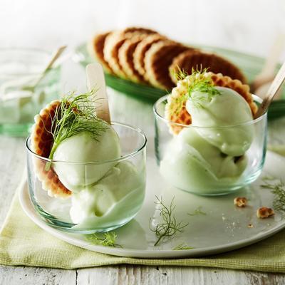 fennel sorbet with mint and citrus