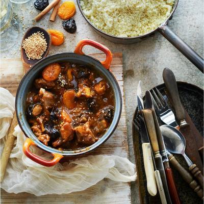 chicken stew with plums and apricots