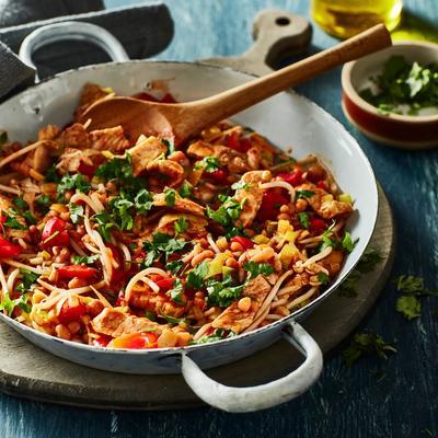 spicy white bean dish