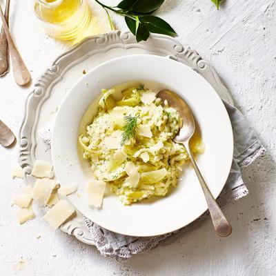 lemon risotto with fennel and dill