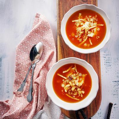 sweet and sour tomato soup with chicken