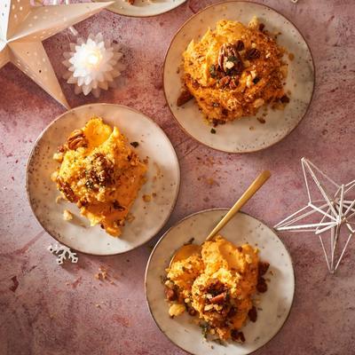 sweet potato dish with sage and pecans