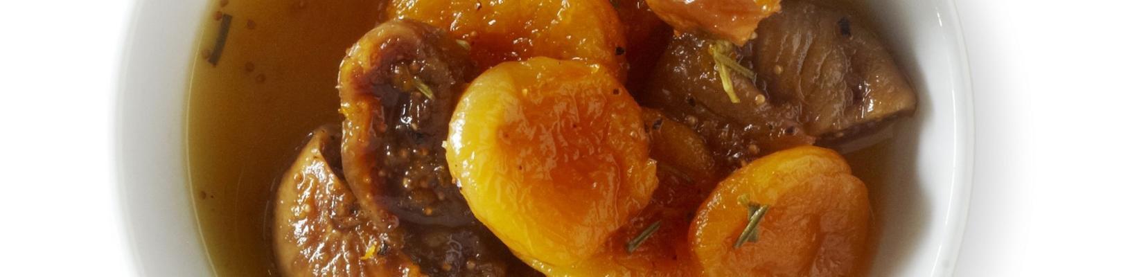figs and apricots with orange and rosemary