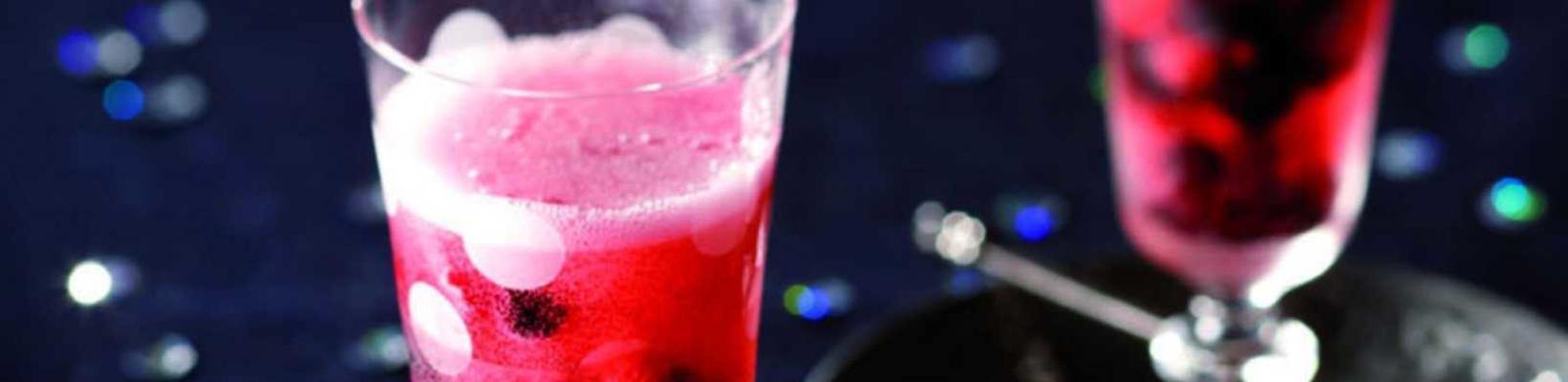 forest fruit-prosecco cocktail