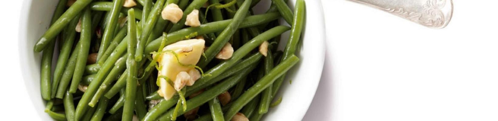 haricots verts with hazelnut lime butter