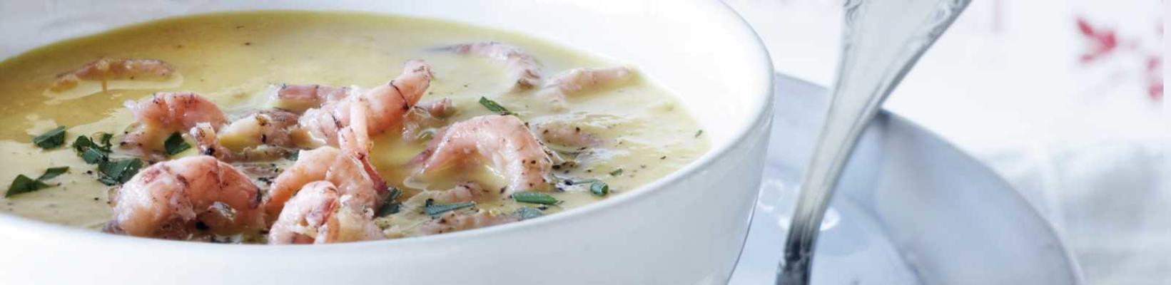 sundried fish soup with cream and tarragon