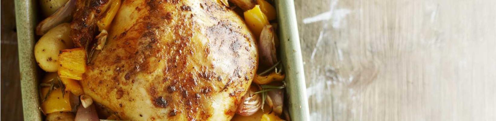 chicken casserole with mustard and yellow pepper