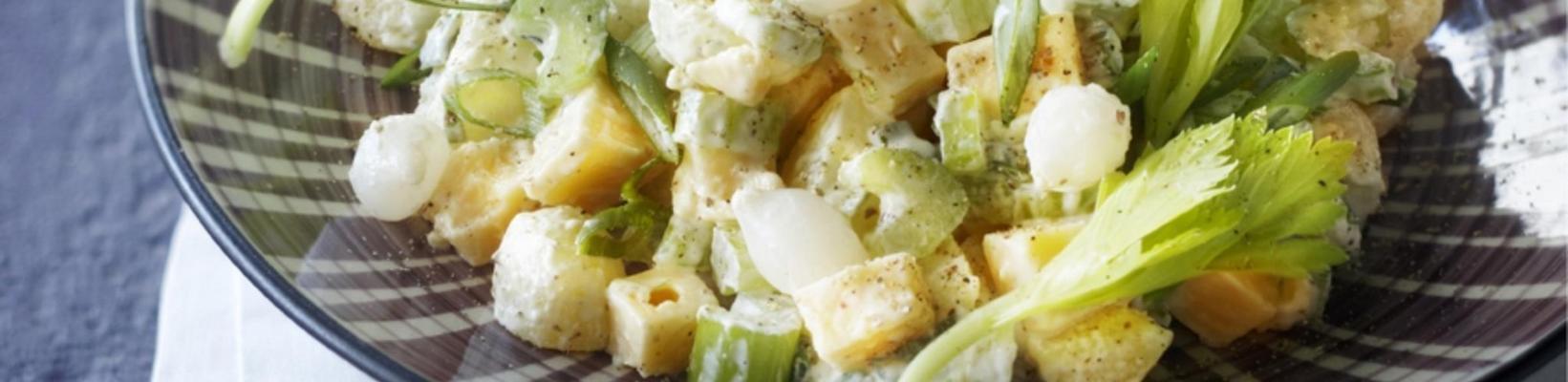 potato salad with celery and cheese