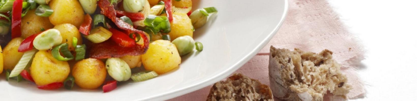 spanish potato garden beans salad
