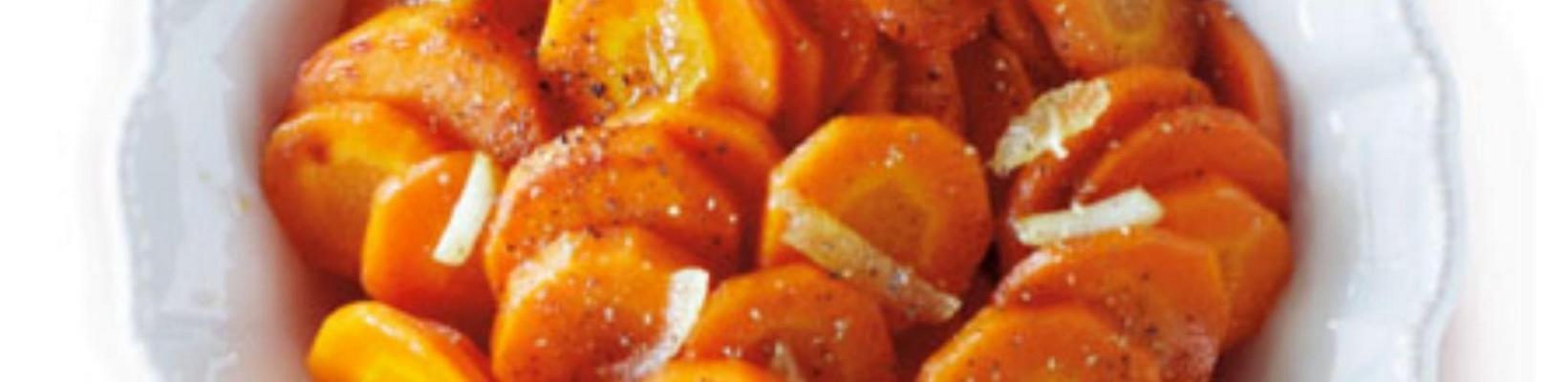 candied carrot with ginger and garlic