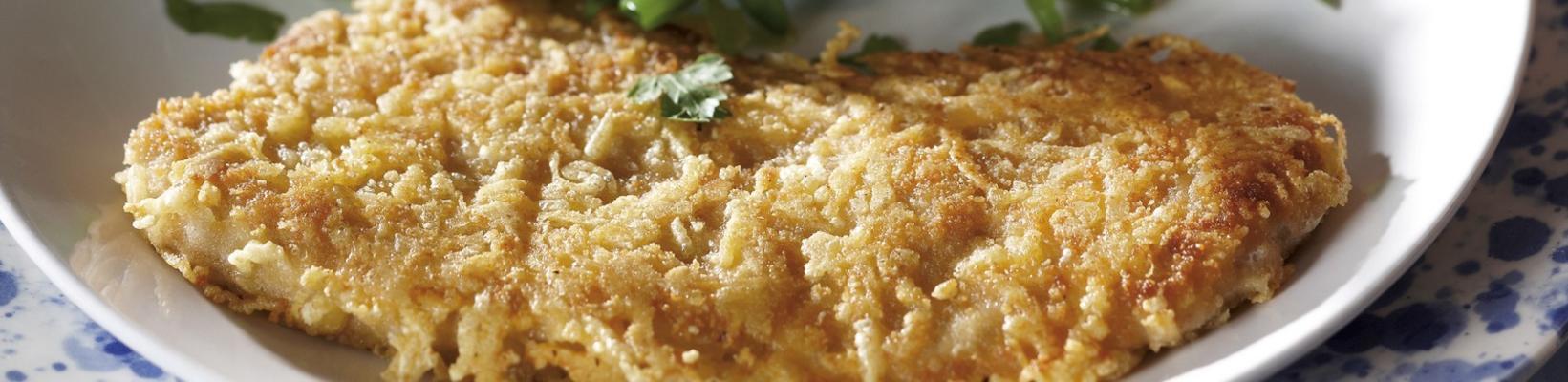 schnitzel with cheese crust