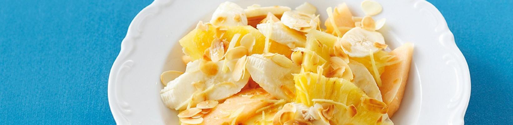 yellow fruit salad with ginger