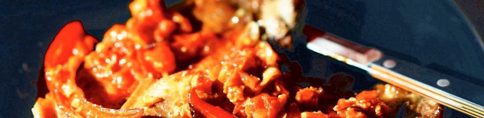 pork chops in a spicy sauce