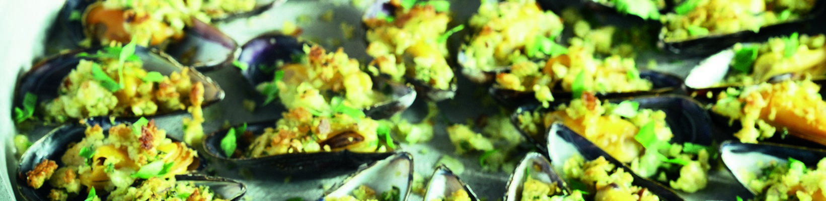 crusty gratin mussels