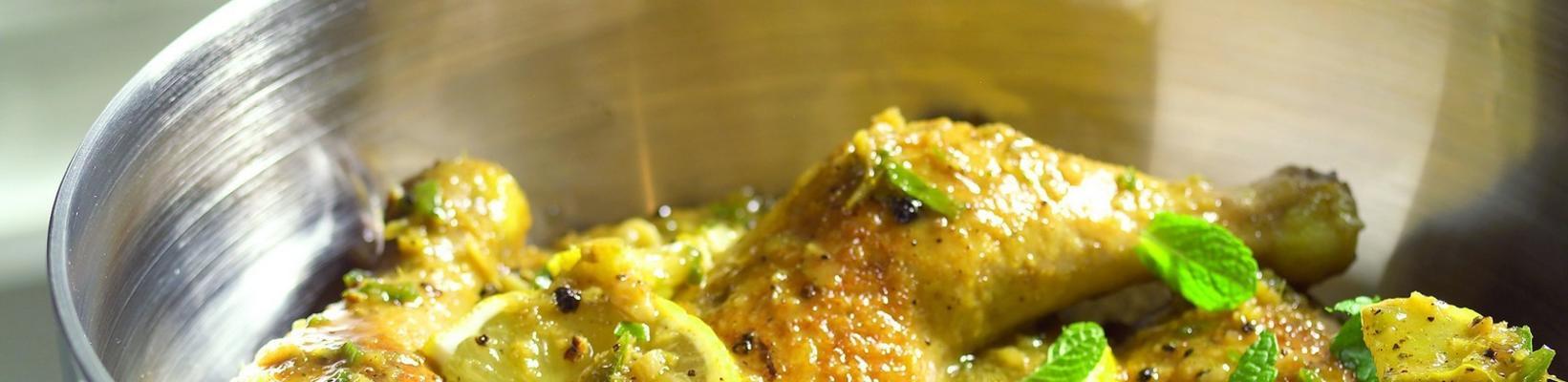 lemon chicken with parsley and mint