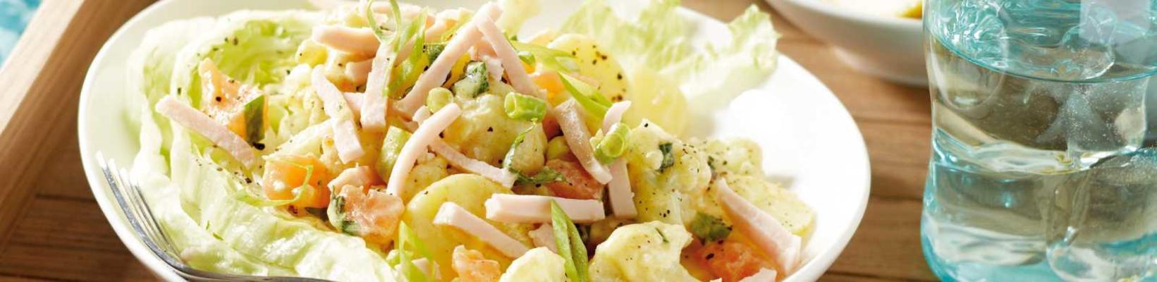 potato-cauliflower salad with chicken