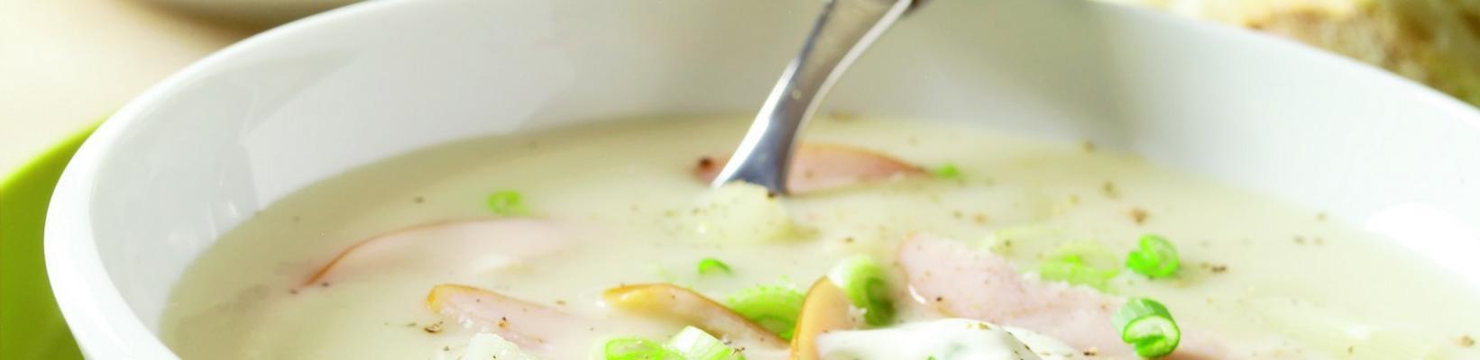 asparagus soup with chicken and spring onions