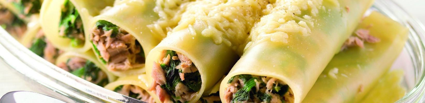 Cannelloni with Tuna and Spinach