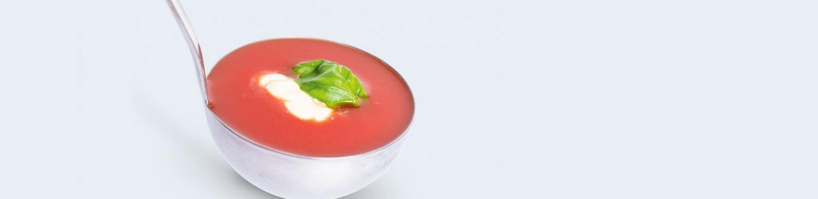 sweet tomato soup with bastogne cake