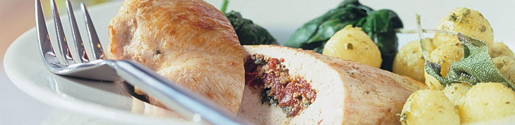 stuffed chicken fillet with Italian spinach