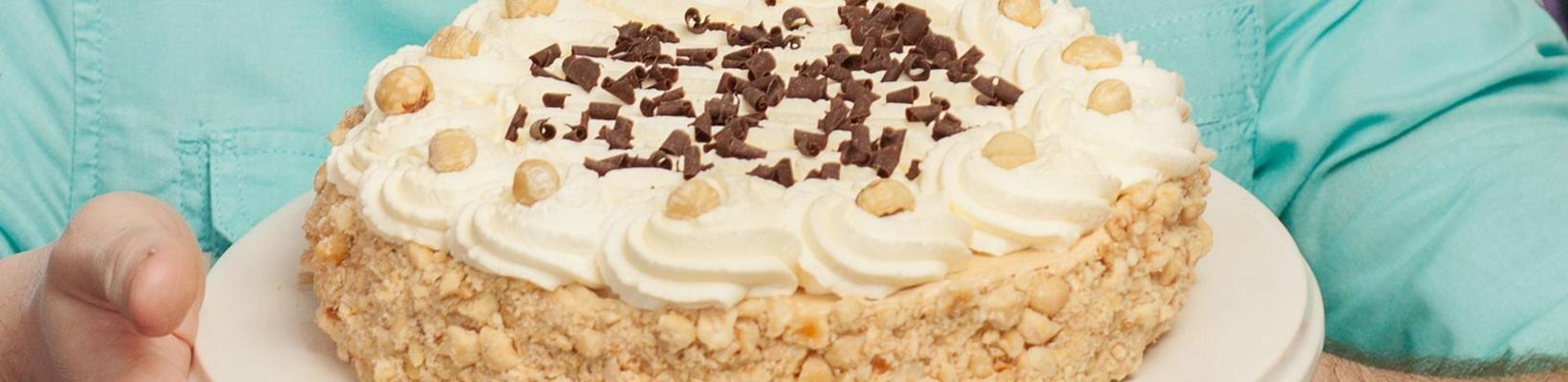 classic hazelnut foam pie