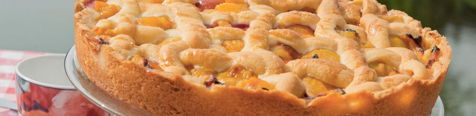 plum pie with pastry cream