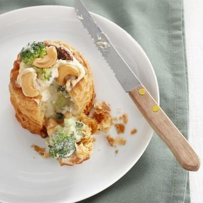 vegetable patty with cheese and nuts
