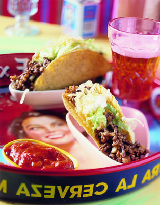 tacos with mexican minced meat