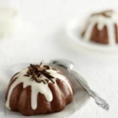 chocolate pudding with coconut cream sauce