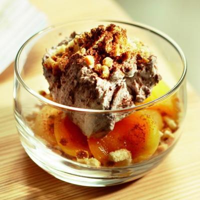 chocolate cream with apricots