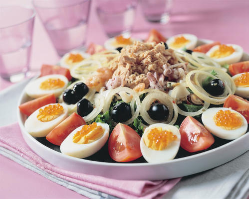 salad with all kinds of fish