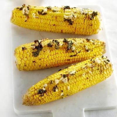 roasted corn with parsley butter