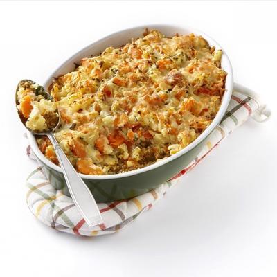 gratinated carrot dish with curry beef