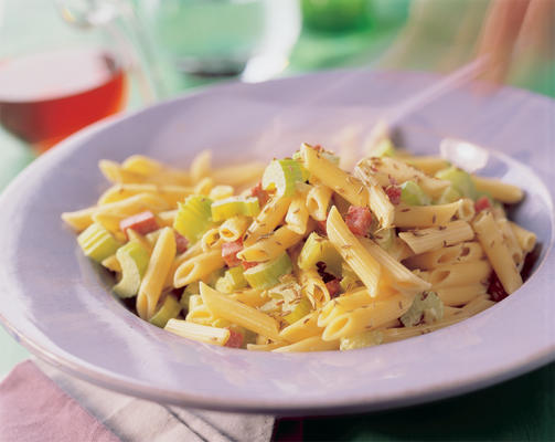 pasta with salami and celery